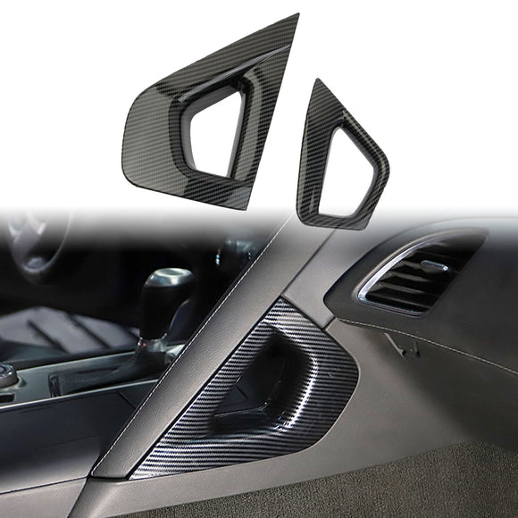 Carbon Fiber Co-pilot center Grab Handle Cover Trim For Corvette C7 2014-2019