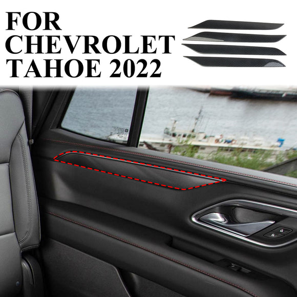 Carbon Fiber 4-Door Panel Decor Trim Cover fit for Chevrolet Tahoe 2021-2022