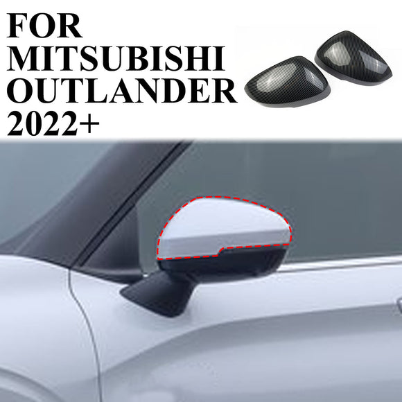 Carbon Fiber Side Rearview Mirror Guard Cover Trim For Mitsubishi Outlander 2022