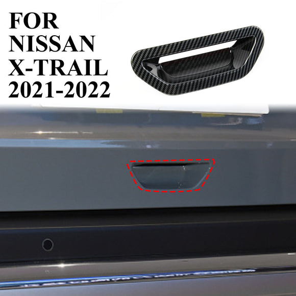For Nissan Rogue 2021 2022 carbon fiber Trunk Door Handle Cover Trim Accessories