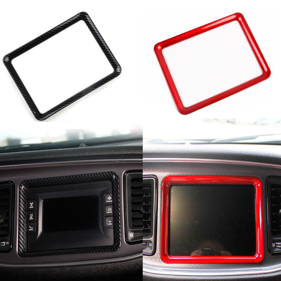 Dashboard Dvd Navigation Screen Frame Cover Trim For Dodge Challenger 2015-2020