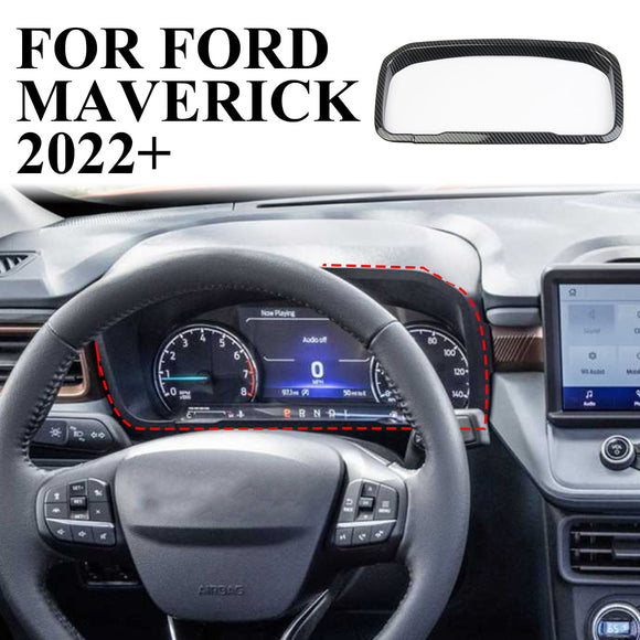Carbon Fiber Interior Dashboard Frame Trim Cover Fit For FORD Maverick 2022+