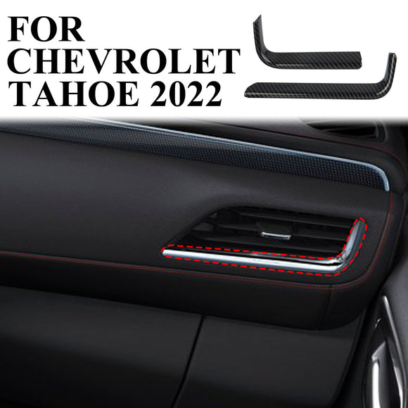 Carbon Fiber Dashboard Side Air Vent Outlet trims for Chevrolet Tahoe 2021-2022