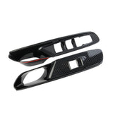 Carbon Fiber Window Lift Switch Panel Cover Trim For Chevrolet Corvette C8