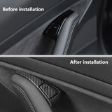 Carbon fiber inside door handle Window switch panel cover trim for Tesla Model 3