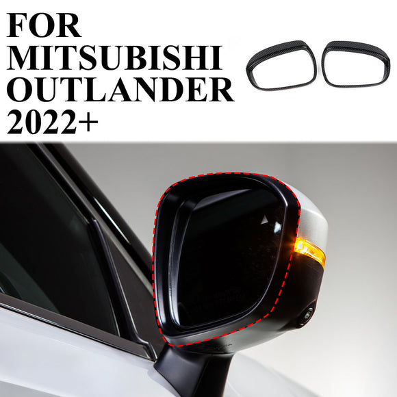 Carbon Fiber Side Door Mirror Visor Molding Trim For Mitsubishi Outlander 2022+