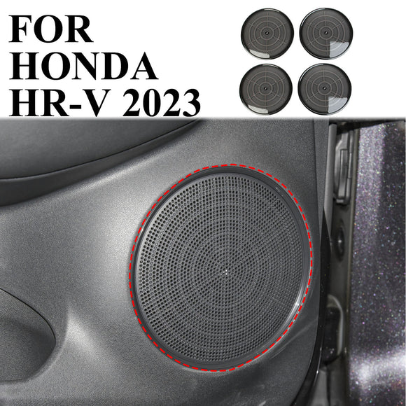 Stainless steel Black anodizing inner 4-Door speaker cover trim For Honda HR-V