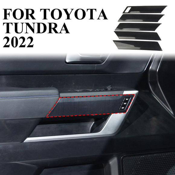 Carbon Fiber 4-Door Panel Decor Trim Cover fit for Toyota Tundra 2022+