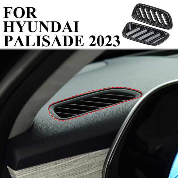 Carbon Fiber Dashboard Upper Side Air Vent  AC Outlet Trim for Hyundai Palisade