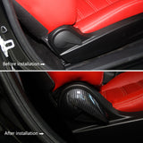 Carbon Fiber/Red Seat Adjustment Wrench Cover Trim  For Dodge Challenger 2015+