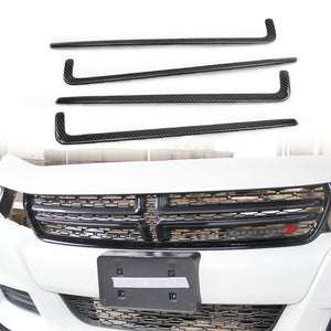 Carbon Fiber/Red Front Bumper Grill Grille Mesh Cover Frame For Charger 2015-2021