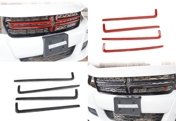 Carbon Fiber/Red Front Bumper Grill Grille Mesh Cover Frame For Charger 2015-2021