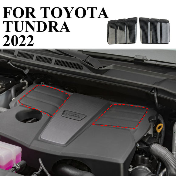Carbon fiber Engine Shroud Cover Panel Trim For Toyota Tundra 2022+