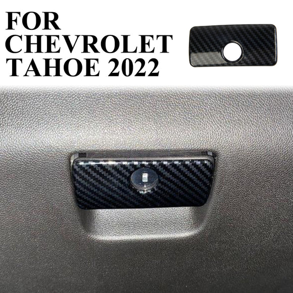 Carbon Fiber Glove Box Handle Switch Cover Trim Fit for Chevrolet Tahoe 2021-22