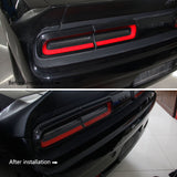 Carbon Fiber Grain Taillight Cover Trim for Dodge Challenger 2015-2020