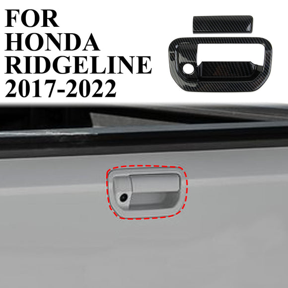 Carbon Fiber Car Rear Trunk Door Handle Cover Trim Fit for Honda Ridgeline